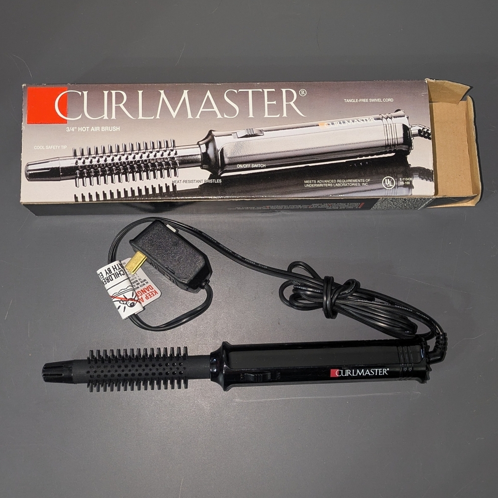 Vintage Curlmaster 3/4" (19mm) Professional Dual Heat Curl Brush Iron